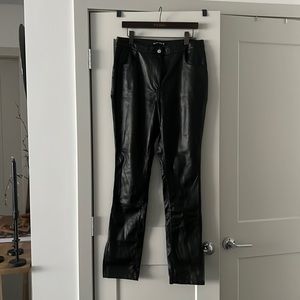 Faux leather pants